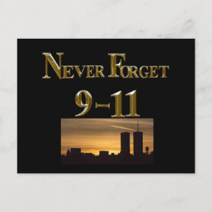 NEVER FORGET 9-11 POSTCARD