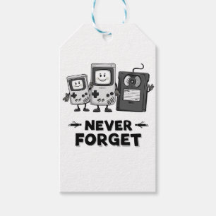 Never Forget Casse tape Vintage 90s aesthetic Gift Tags