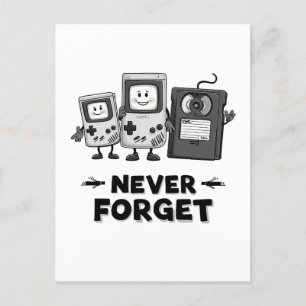 Never Forget Casse tape Vintage 90s aesthetic Postcard