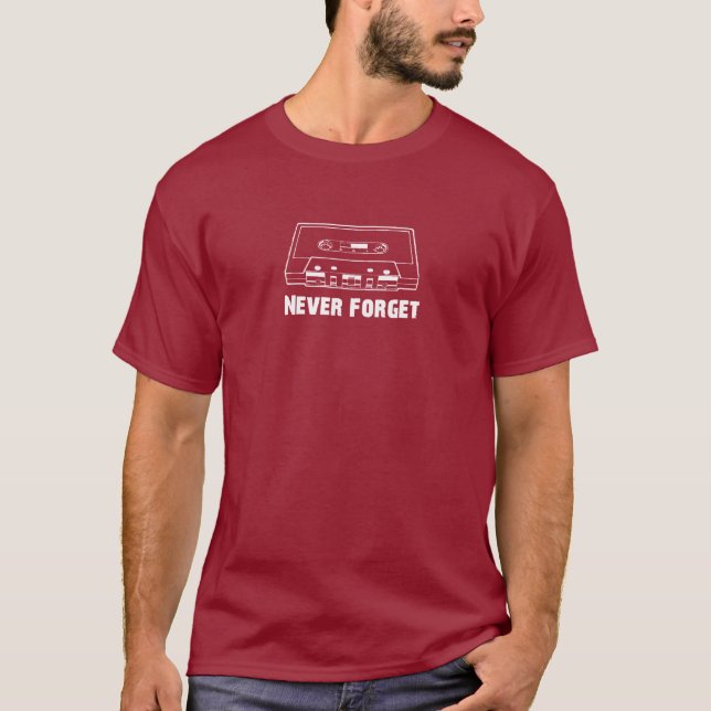 Never Forget Cassettes T-Shirt (Front)