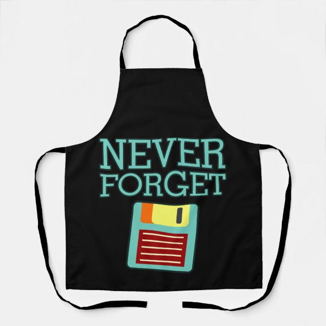 Never Forget Computer IT Tech Software Programmer Apron (Front)