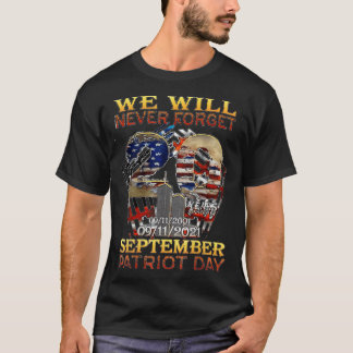 Never Forget Day Memorial 20th Anniversary 911 Pat T-Shirt