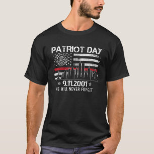 Never Forget Day Memorial 20th Anniversary 911 Pat T-Shirt