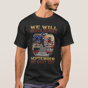Never Forget Day Memorial 20Th Anniversary 911 Pat T-Shirt