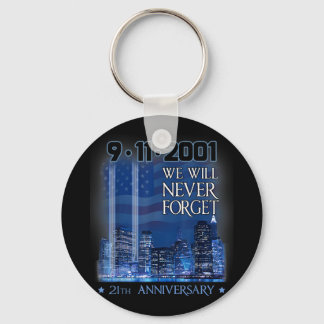 Never forget day memorial 21th anniversary patriot key ring