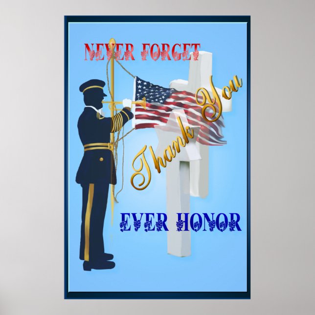 Never Forget-Ever Honour large Poster (Front)