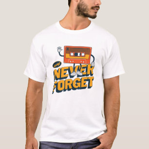 Never Forget Floppy Disk VHS Tape Cassette Tape T-Shirt