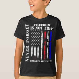 Never forget freedom isn't free veteran memorial d T-Shirt