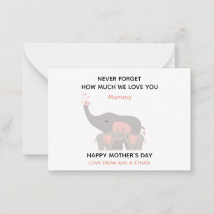NEVER FORGET HOW MUCH WE LOVE YOU, MOTHER'S DAY CARD