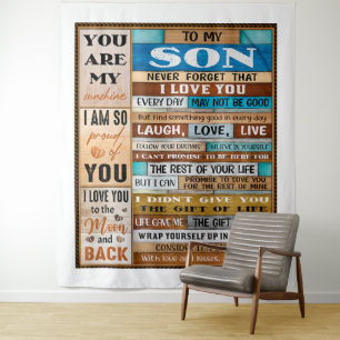 Never Forget I Love U - Dad To Son  Tapestry