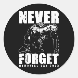 Never Forget Memorial Day _2 Classic Round Sticker