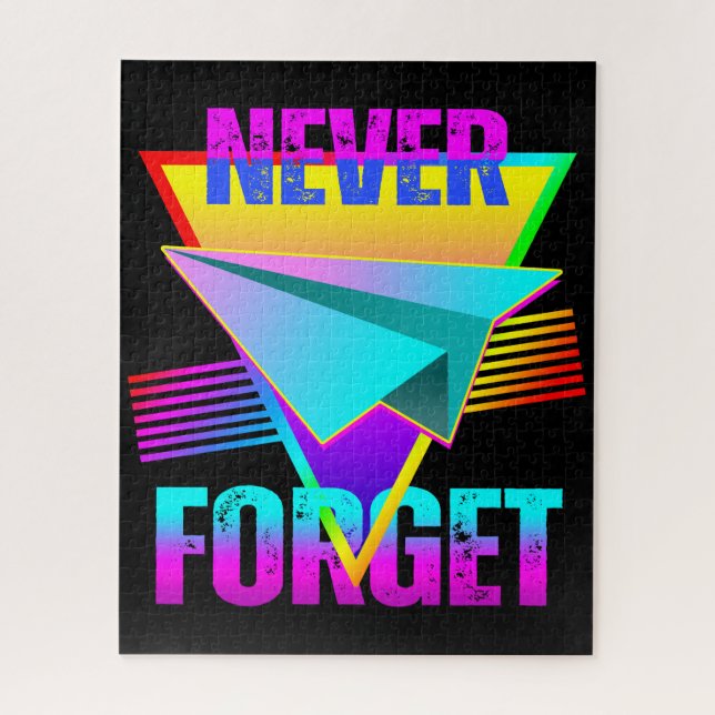 Never Forget Paper Aeroplane Jigsaw Puzzle (Vertical)