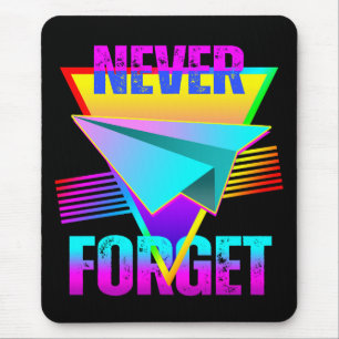 Never Forget Paper Aeroplane Mouse Mat