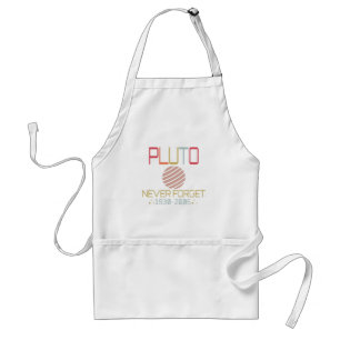 Never Forget Pluto Retro Funny Space, Science Standard Apron