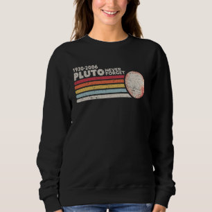 Never Forget Pluto, Retro Science Sweatshirt