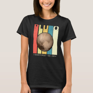 Never Forget Pluto Retro Style Funny Space Tee  2