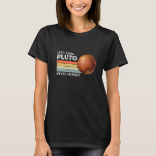 Never Forget Pluto Shirt. Retro Style Funny Space T-Shirt