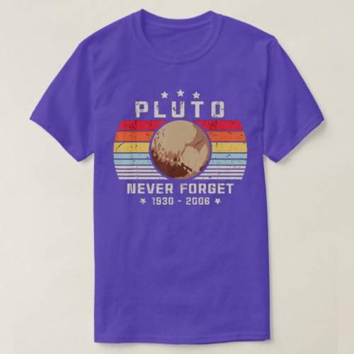 Pluto Never Forget Purple T-shirt