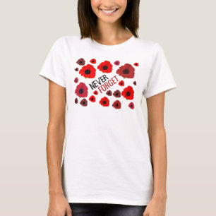Never Forget, Poppy Flower T-Shirt