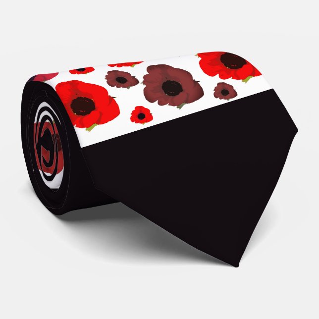 Never Forget, Poppy Flower Tie (Rolled)