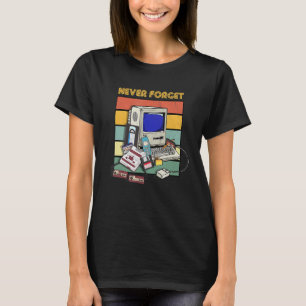 Never Forget Retro 1980s 90s Cassette Tape Music T-Shirt