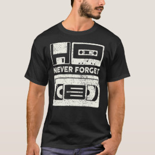 Never Forget Retro Vintage Cassette Tape Graphic T-Shirt