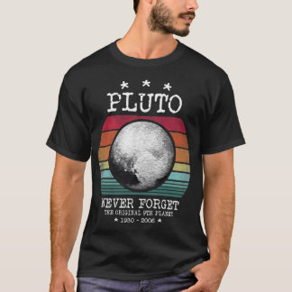 Never Forget Retro Vintage Pluto T-Shirt