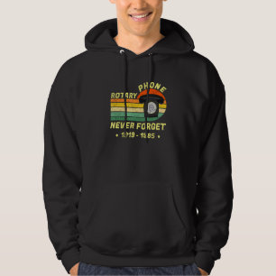 Never Forget Rotary Phone  Retro Style Nostalgic   Hoodie