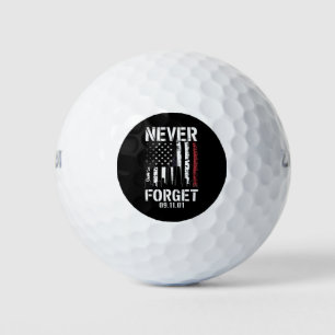 Never Forget September 11 2001 Memorial Day  Golf Balls