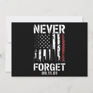 Never Forget September 11 2001 Memorial Day  Invitation