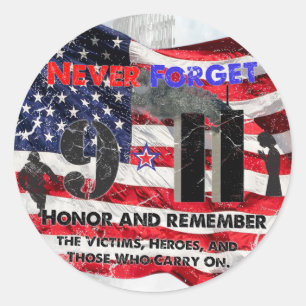 Never Forget September 11 Classic Round Sticker