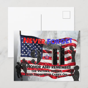 Never Forget September 11 Postcard