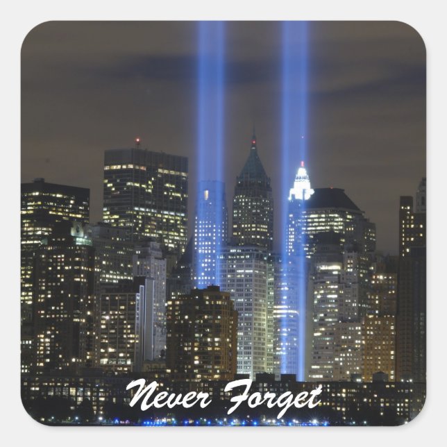 Never Forget Square Sticker (Front)