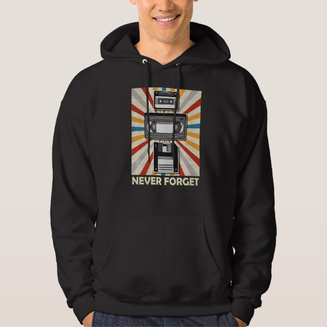 Never Forget Tee Funny Videocassette Floppy Disc V (Front)