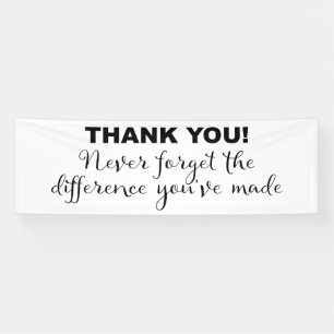 Never Forget Thank You Appreciation Banner