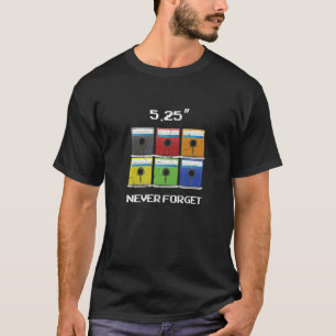 Never forget the 5 25 Inch Floppy Disc 80's Vintag T-Shirt