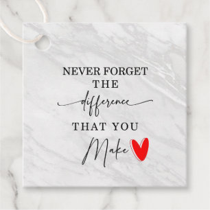 Never Forget The Difference You Make Gift Tags
