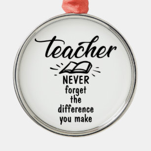 NEVER FORGET "THE DIFFERENCE YOU MAKE" METAL TREE DECORATION