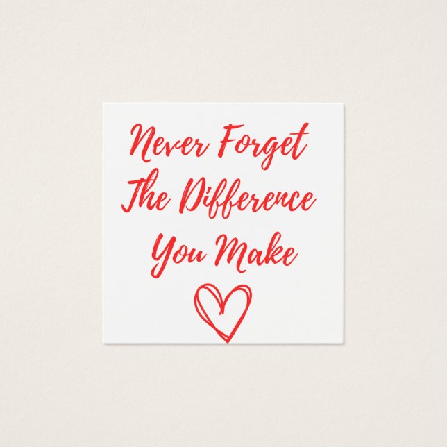 Never Forget The Difference You Make, Thankful (Front)