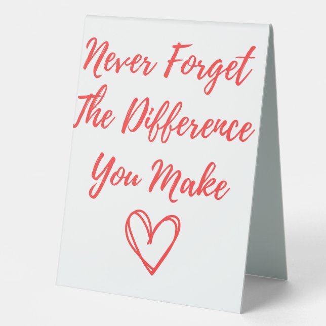 Never Forget The Difference You Make, Thankful (Front)