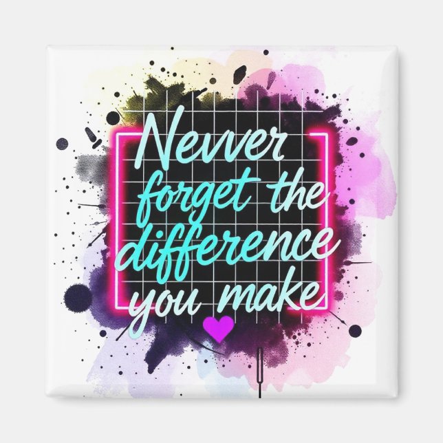 Never Forget The Difference You Make, Thankful Mag Magnet (Front)