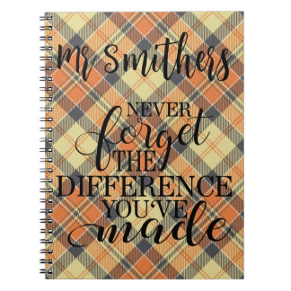 Never forget the difference you've made-customise notebook