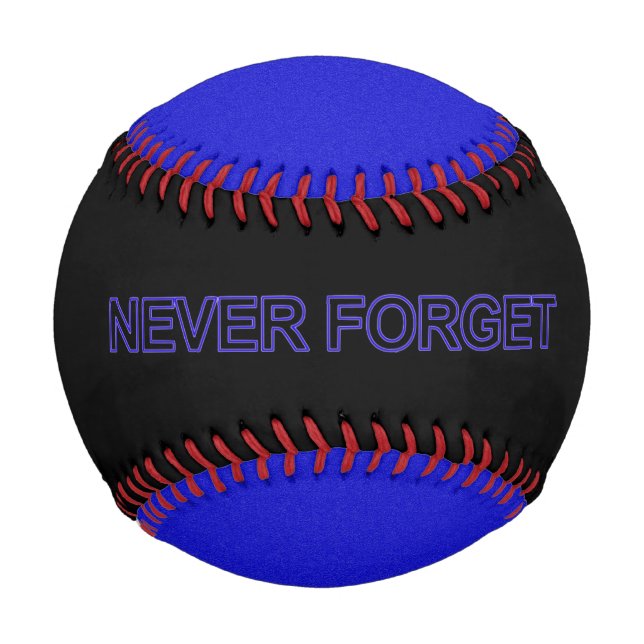 Never Forget Thin Blue Line Baseball (Front)