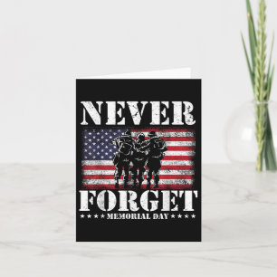 Never Forget Usa Flag Memorial Day Card