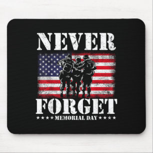 Never forget usa flag memorial day Never forget us Mouse Mat