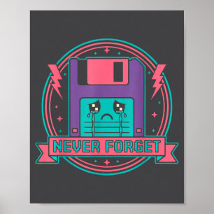 Never Forget Vintage Computer Tech  Poster