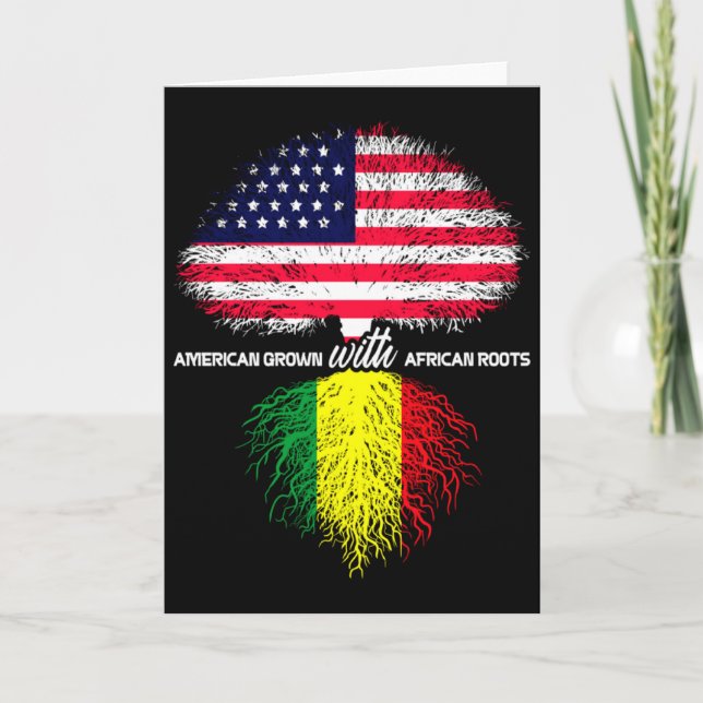 Never Forget Your Roots Black Roots Black History  Card (Front)
