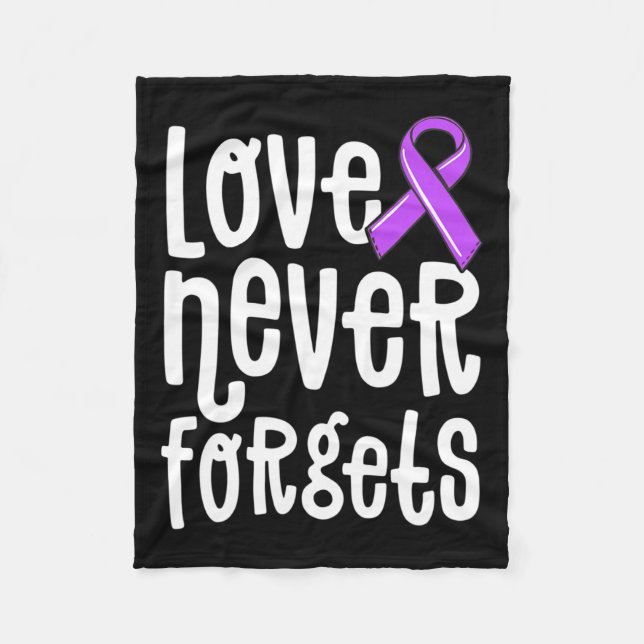 Never Forgets Memories Problem Heimer End  Fleece Blanket (Front)