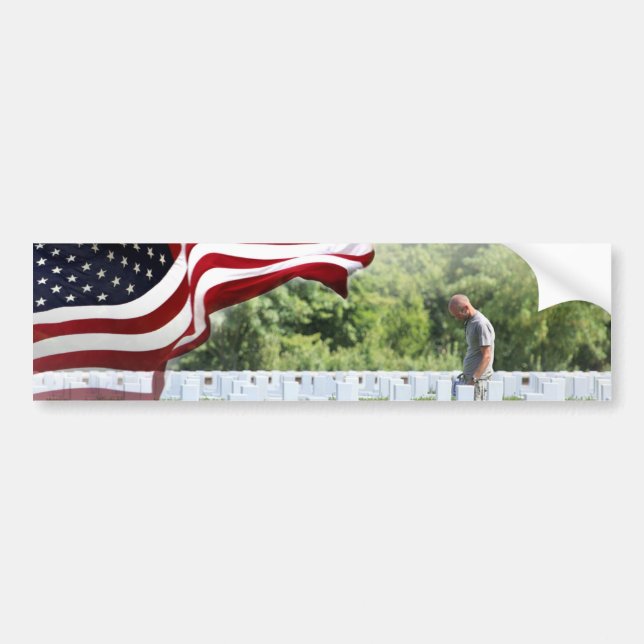 Never Forgotten - Memorial Day Bumper Sticker (Front)