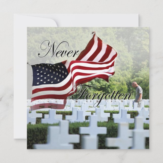 Never Forgotten - Memorial Day Invitation (Front)